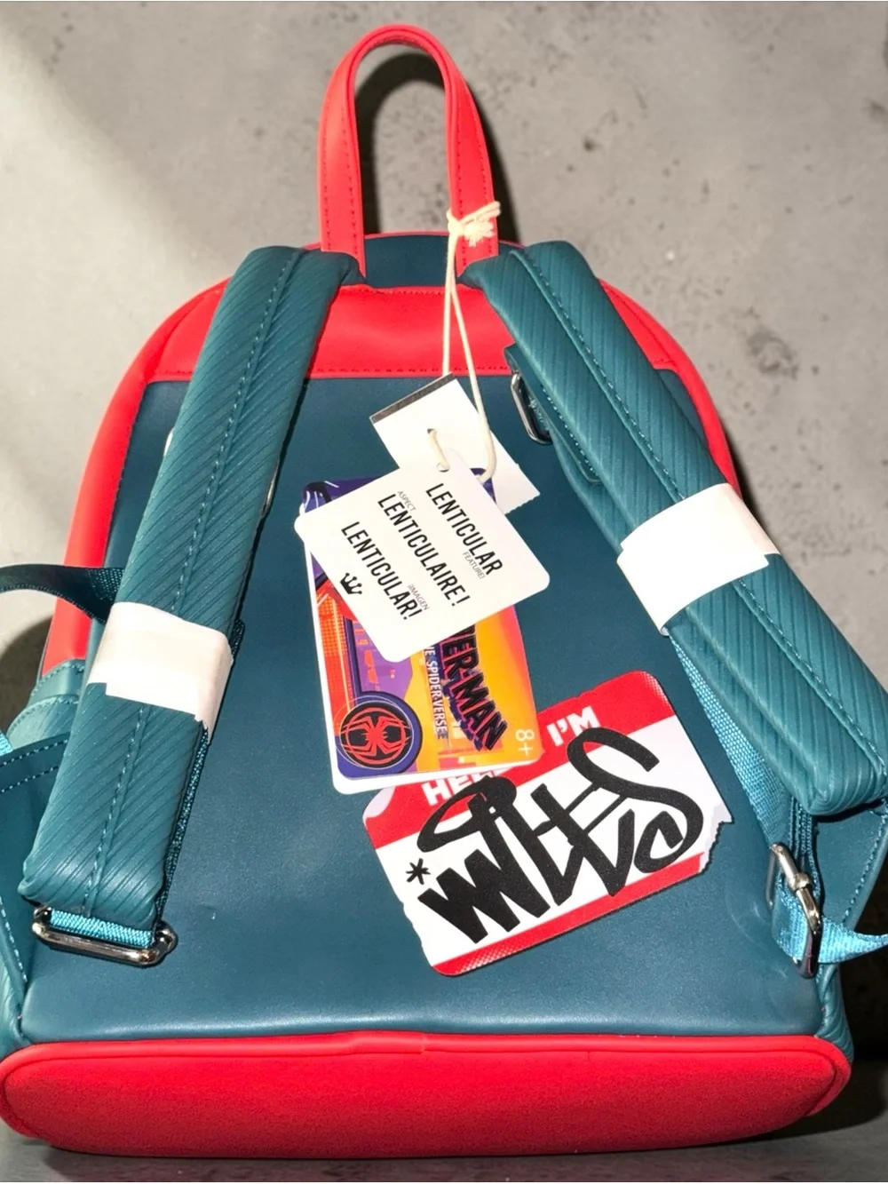 Loungefly Marvel Spiderverse Miles Morales Lenticular Cosplay Mini Backpack